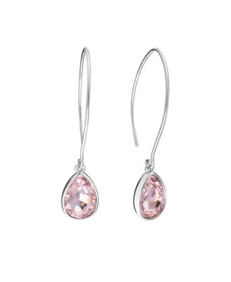 Crystal Wire Drop Earrings (24/25 ct. t.w.) in Fine Silver Plated Brass or 14K Gold Over Fine Silver Plated Brass
