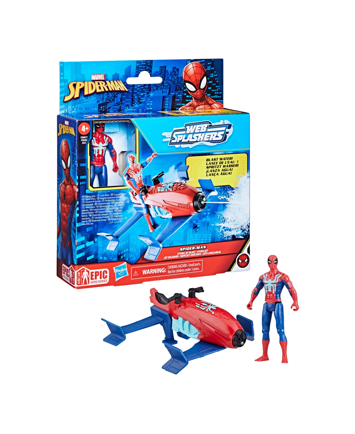 Shop Spider-man Marvel Epic Hero Series Web Splashers  Hydro Jet Blast In No Color