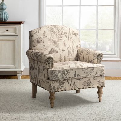 Lakeydra Farmhouse Style Armchair with Pattern Design