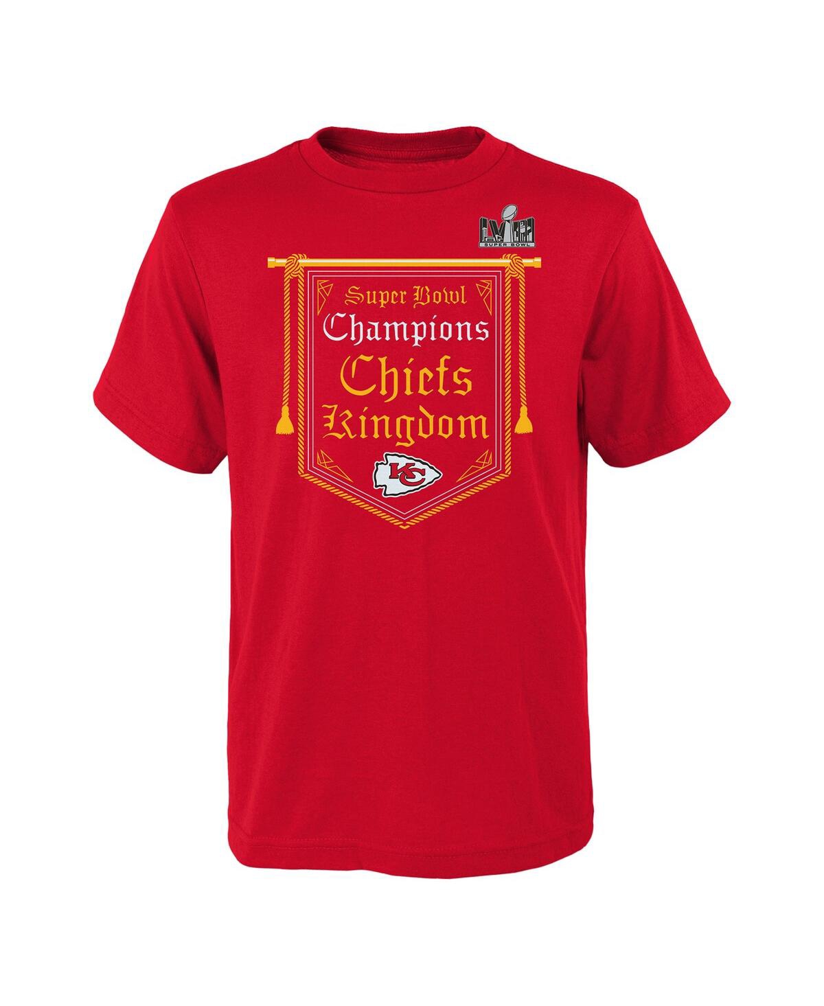 Big BoysKansas City Chiefs Super Bowl Lviii Champions Hometown On Top T-shirt - Red