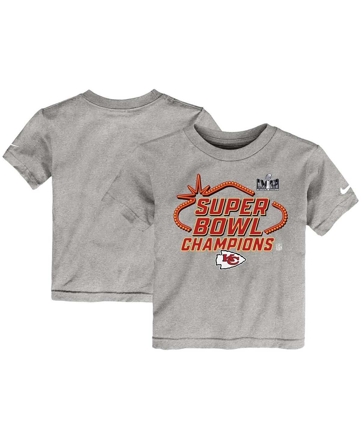 Shop Nike Toddler Boys And Girls  Gray Kansas City Chiefs Super Bowl Lviii Champions Locker Room Trophy Co