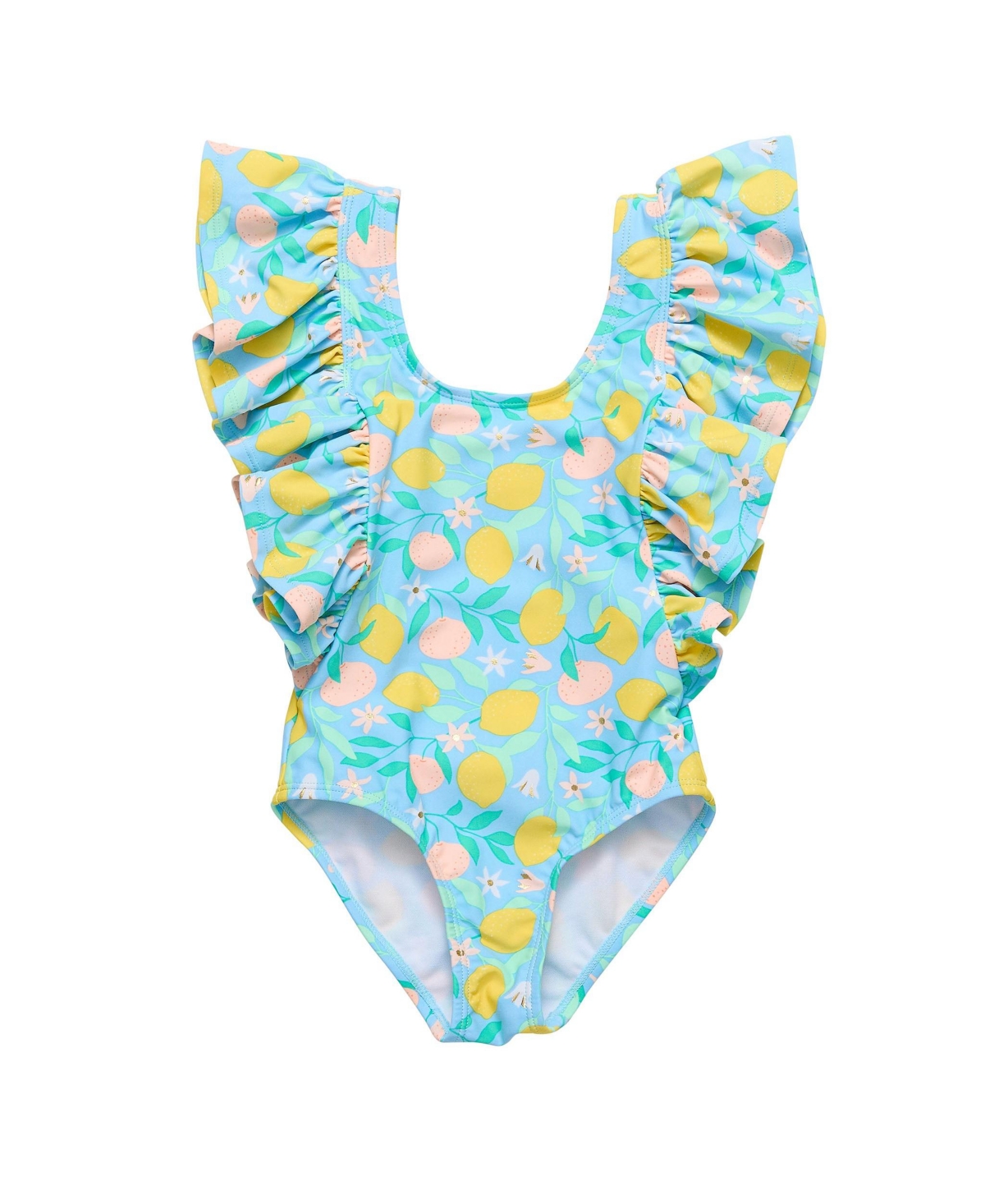 Girls Lemon Drops Wide Frill Swimsuit Infant