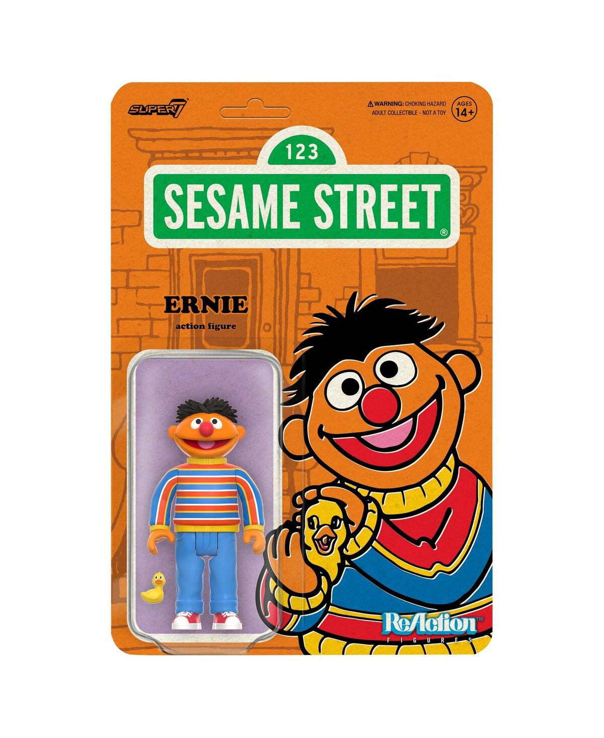 Shop Super 7 Super7 Ernie Sesame Street Reaction Figure In Multi