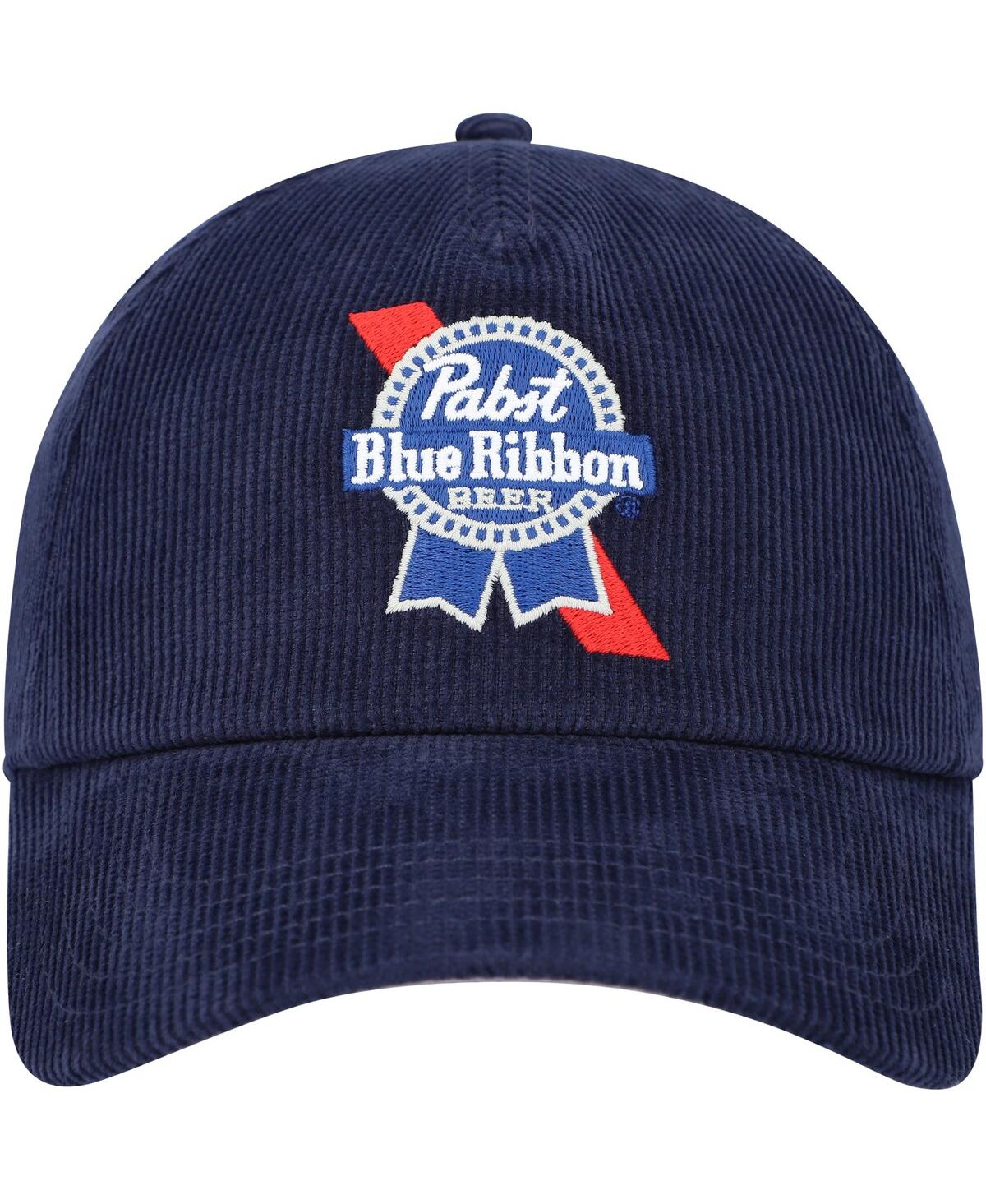 AMERICAN NEEDLE MEN'S AMERICAN NEEDLE NAVY PABST BLUE RIBBON ROSCOE CORDUROY ADJUSTABLE HAT 