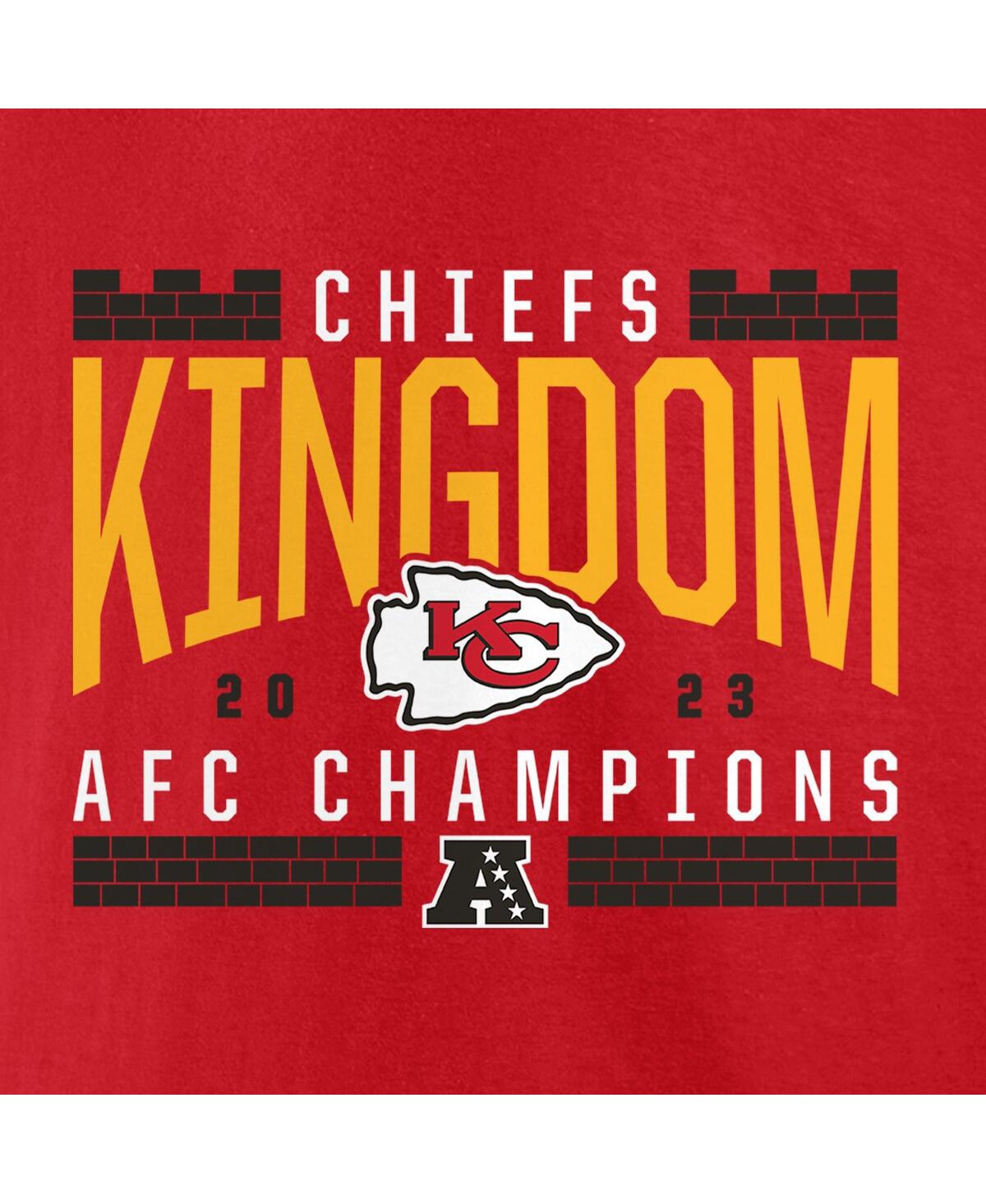 Men's FanaticsKansas City Chiefs 2023 Afc Champions Not Done Yet Big and Tall T-shirt - Red