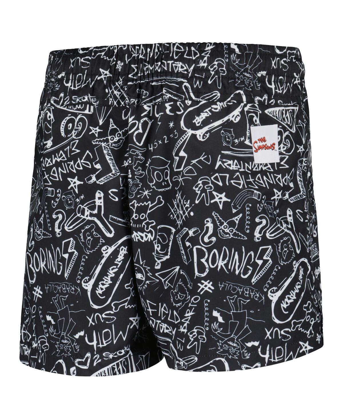 Big Boys and Girls Freeze MaxThe Simpsons Bart Simpson Sketch Shorts - Black