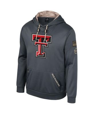 Men's Charcoal Texas Tech Red Raiders OHT Military-Inspired Appreciation Pullover Hoodie