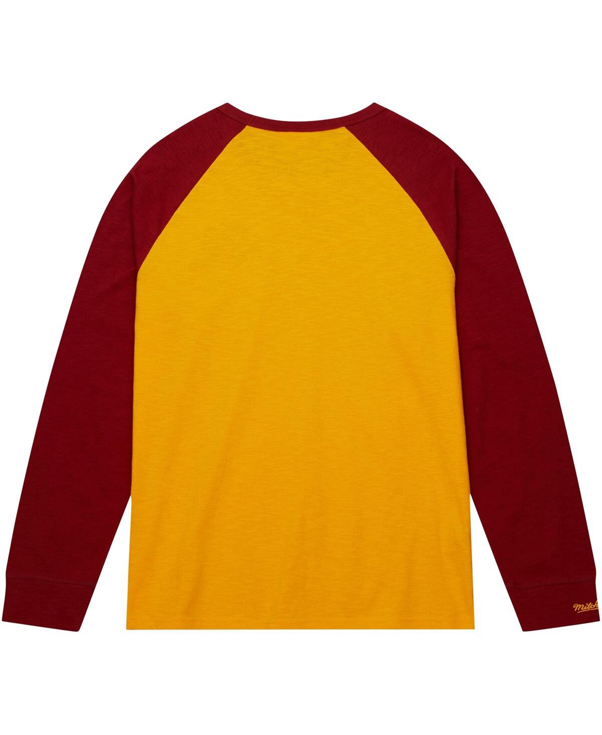 Mitchell & Ness Men's  Gold Minnesota Golden Gophers Legendary Slub Raglan Long Sleeve T-shirt In Gold