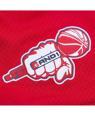 Men's Red AND1 Mixtape Mesh Shorts