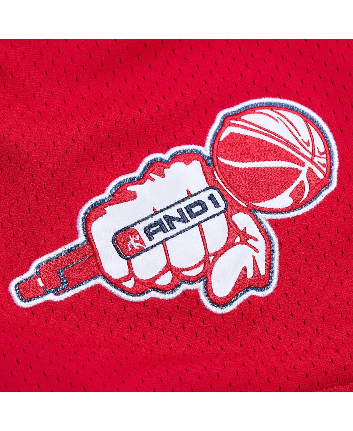 Mitchell & Ness Men's  Red And1 Mixtape Mesh Shorts In Red