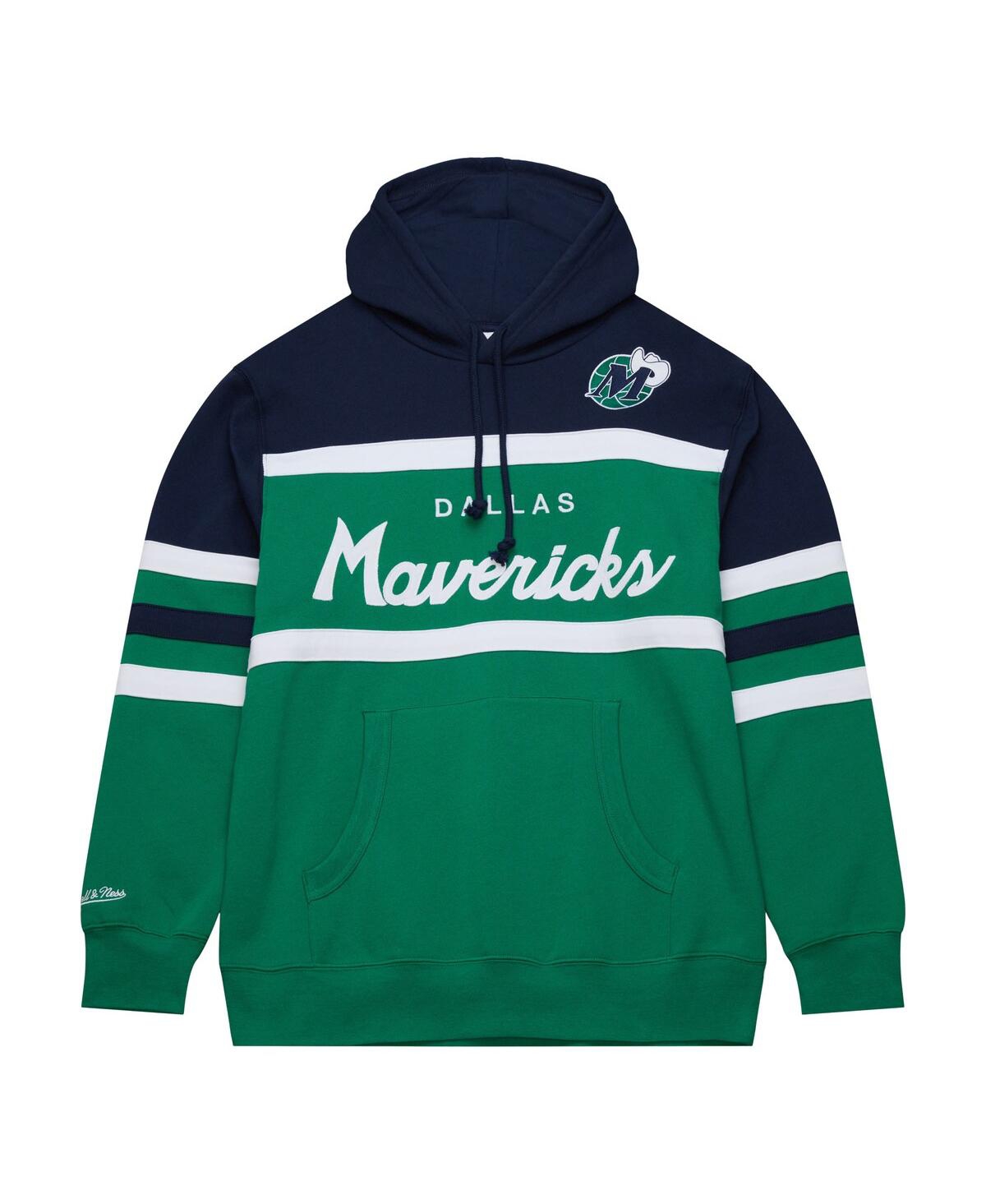 Men's Mitchell & Ness Navy Dallas Mavericks Head Coach Pullover Hoodie - Navy