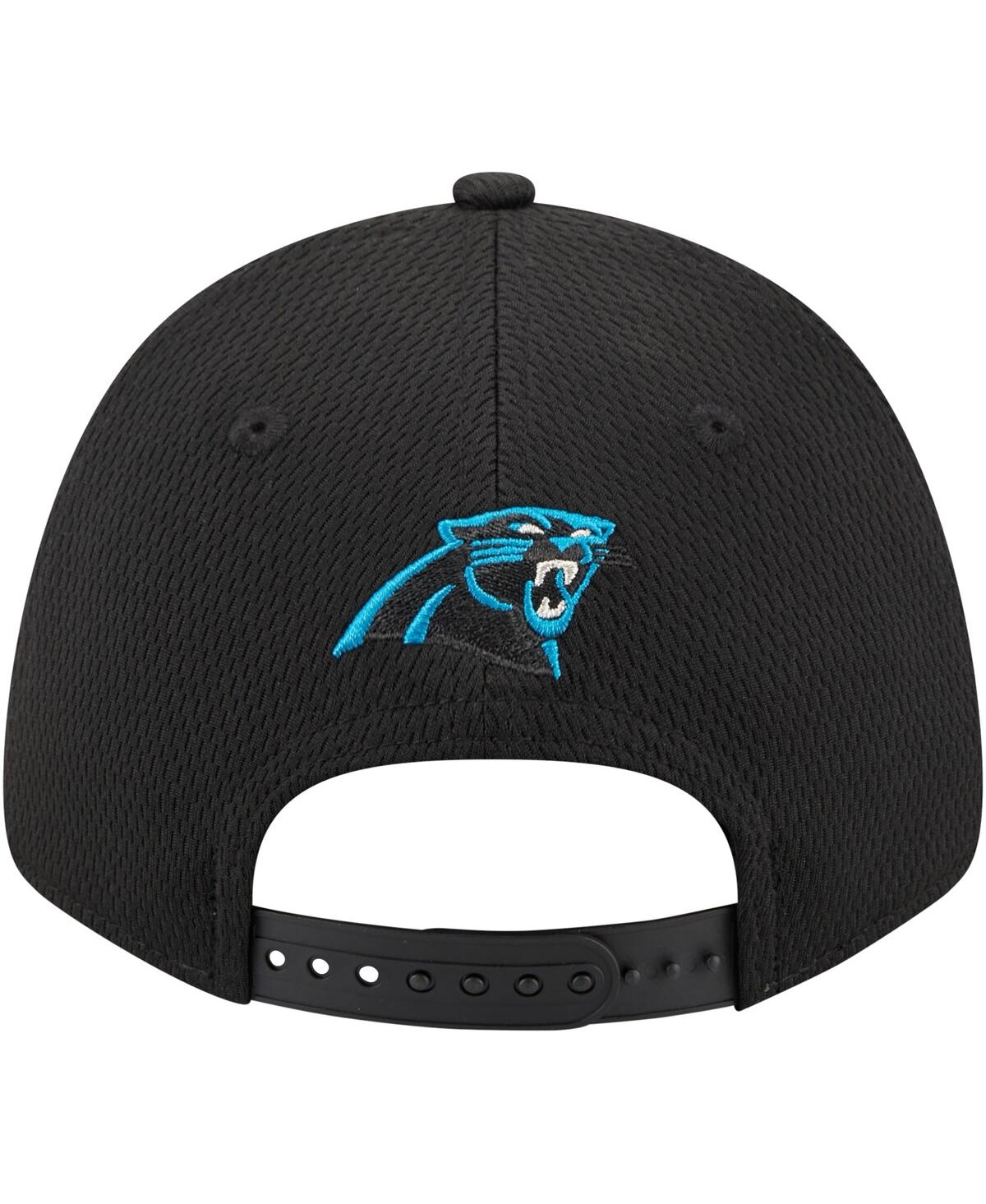 Men's New EraCarolina Panthers Top Visor 9FORTY Adjustable Hat - Black