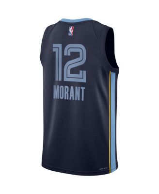 Big Boys Ja Morant Navy Memphis Grizzlies Swingman Jersey - Icon Edition