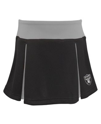 Girls Toddler Black Las Vegas Raiders Spirit Cheer Two-Piece Cheerleader Set with Bloomers
