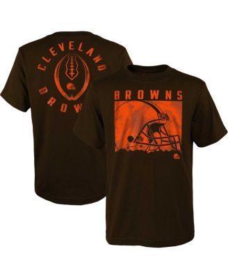 Big Boys and Girls Brown Cleveland Browns Liquid Camo Logo T shirt Macy s