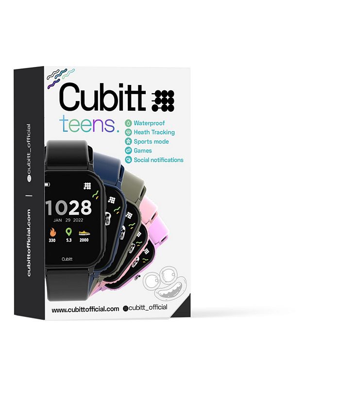 Cubitt Teens Smart watch / Fitness Tracker Rubber Strap for Boys and Girls - Black