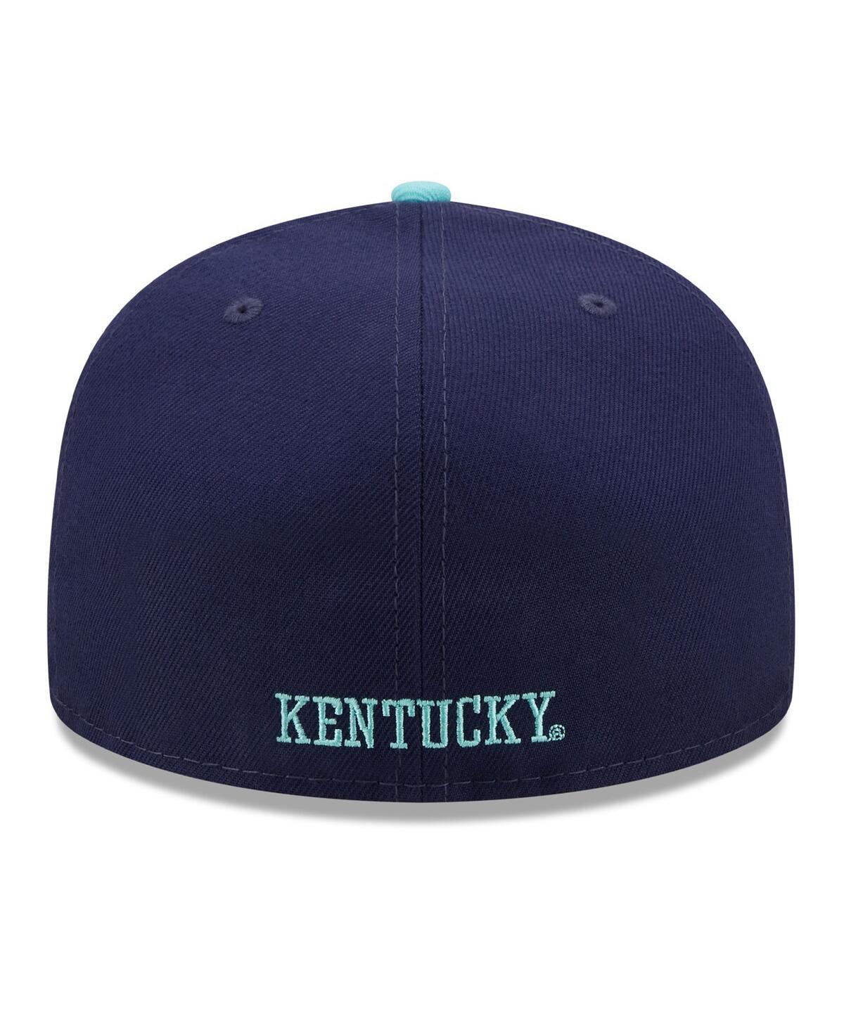 Shop New Era Men's  Navy, Light Blue Kentucky Wildcats 59fifty Fitted Hat In Navy,light Blue