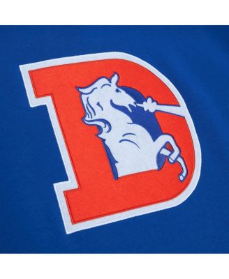 Men's Royal Denver Broncos Postgame Short Sleeve Hoodie