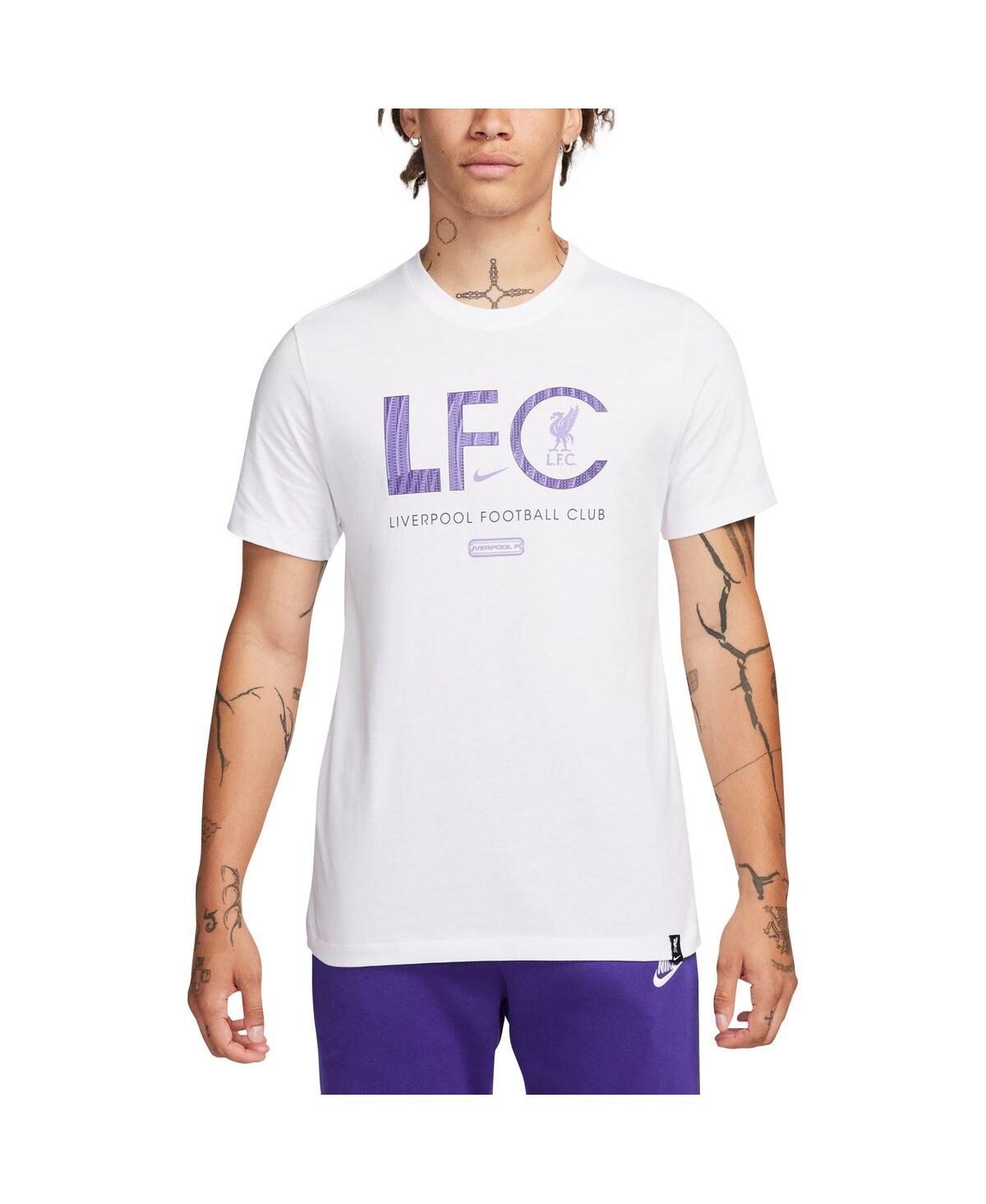 Shop Nike Men's  White Liverpool Mercurial Short Sleeve T-shirt