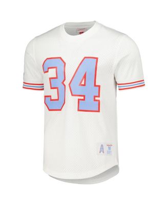 Men's Earl Campbell White Houston Oilers Gridiron Classics Retired Player Name and Number Mesh Top
