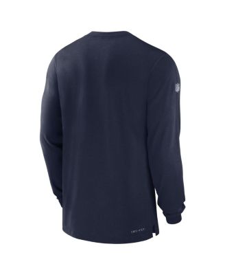 Men's Navy Tennessee Titans 2023 Sideline Performance Long Sleeve T-shirt