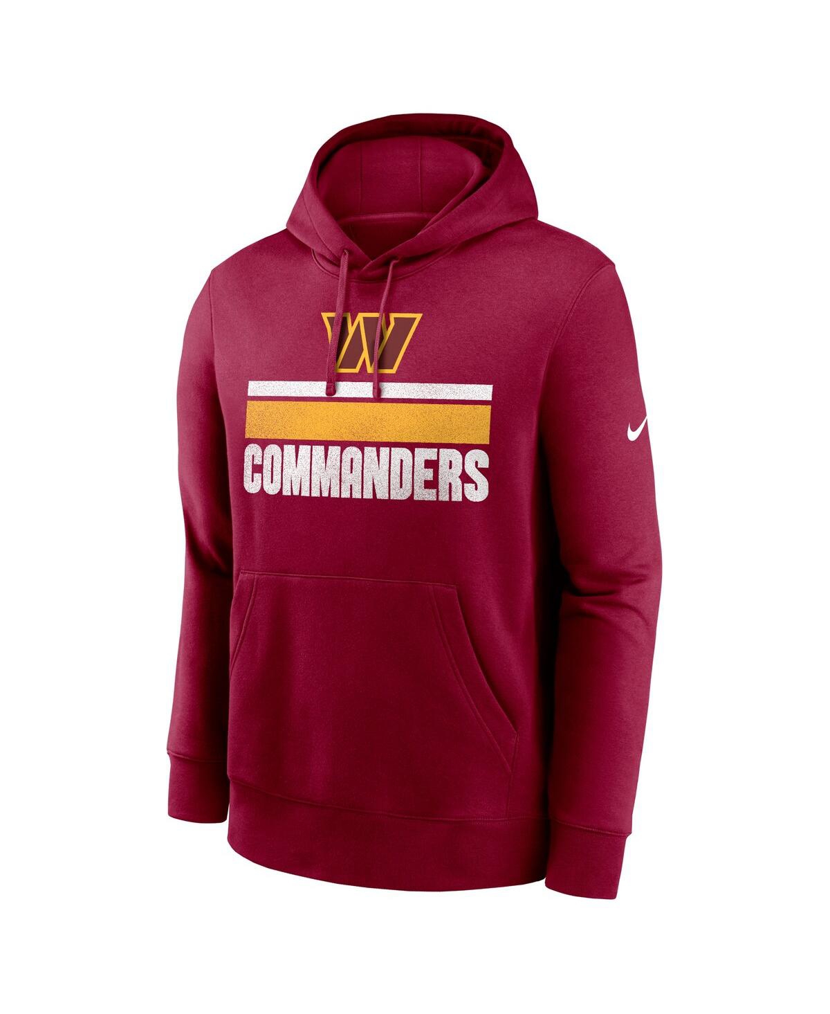 Shop Nike Men's  Burgundy Washington Commanders Club Fleece Pullover Hoodie