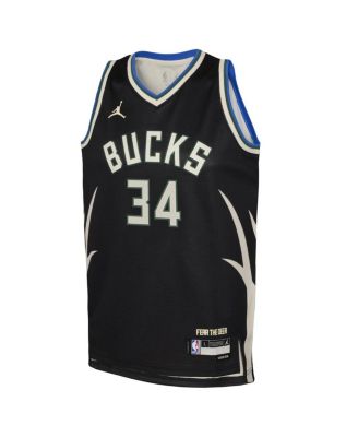 Big Boys Giannis Antetokounmpo Black Milwaukee Bucks Swingman Jersey - Statement Edition