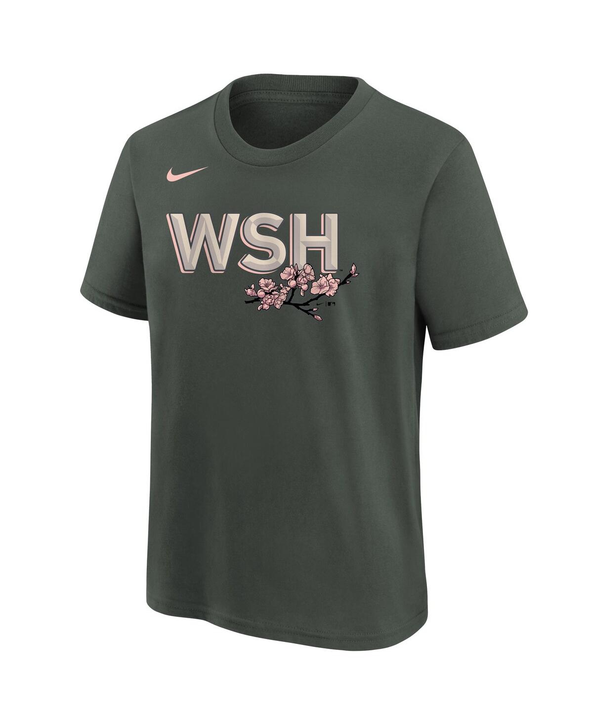 Shop Nike Big Boys  Gray Washington Nationals City Connect Wordmark T-shirt