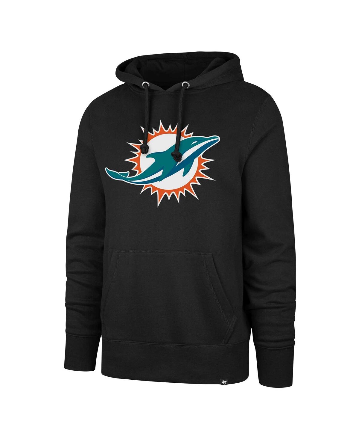 Men's '47 BrandMiami Dolphins Imprint Headline Pullover Hoodie - Black