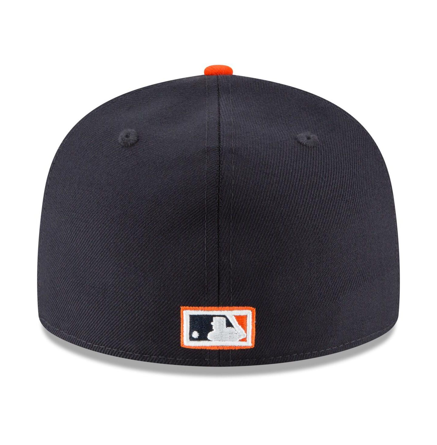 Мужская кепка New Era Navy Detroit Tigers Cooperstown Collection Wool 59FIFTY Fitted Hat — фото 2