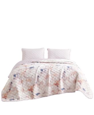 3 Piece Printed Quilt Set Lightweight Bedspread Set Darmon - Queen