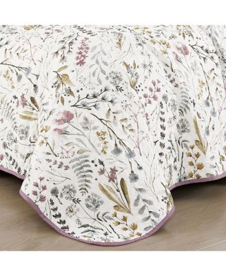 3 Piece Printed Quilt Set Lightweight Bedspread Set Lara - Queen