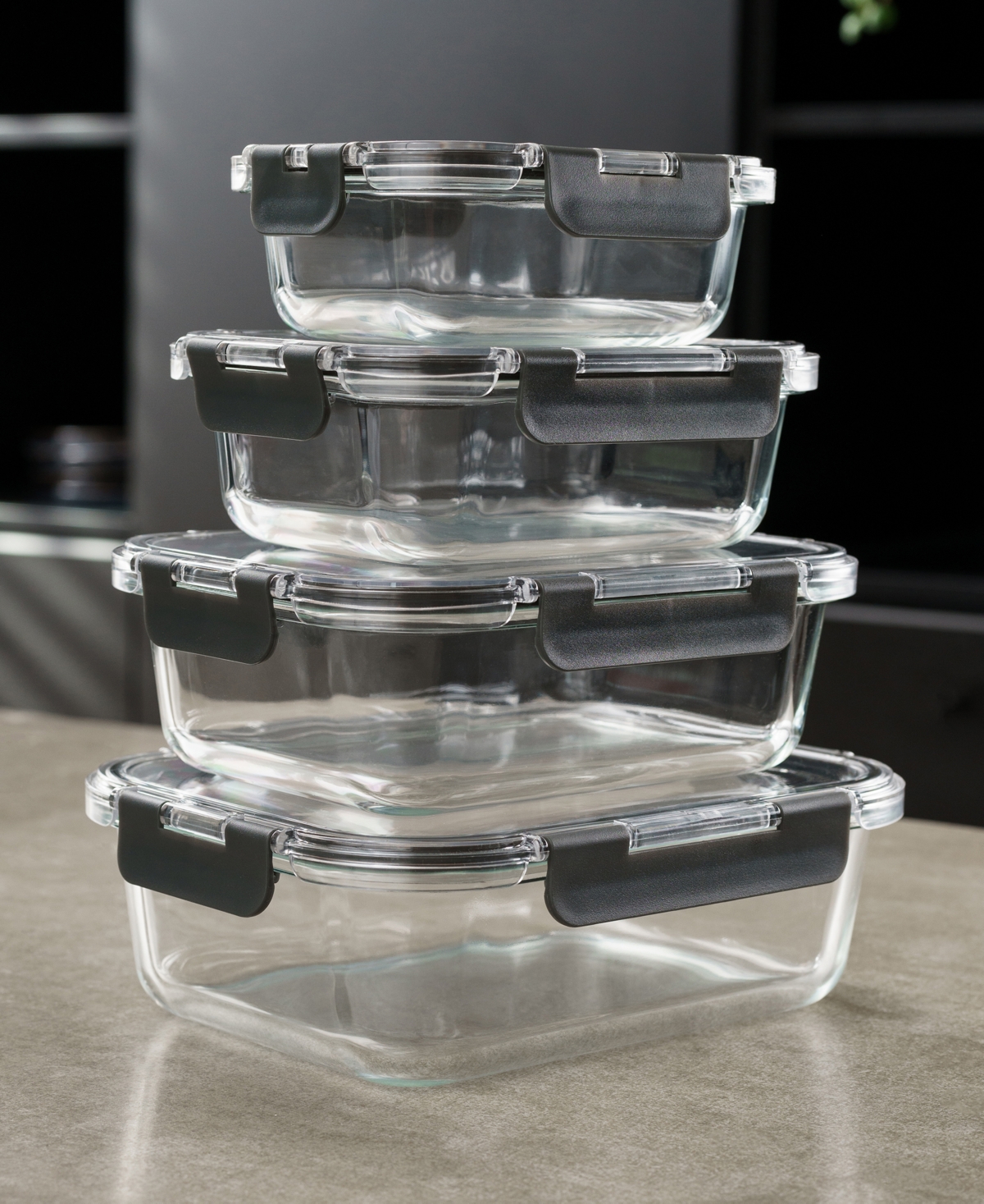 ZYLISS SET OF 8 GLASS STORAGE CONTAINER 