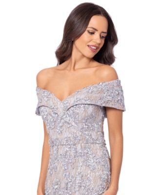 Off-The-Shoulder Lace Gown