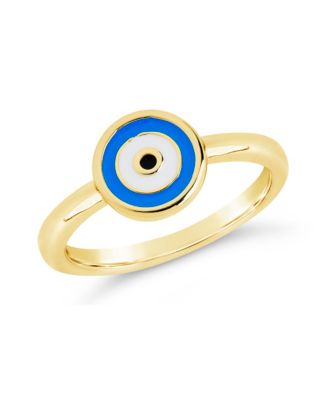 Sterling Forever Gold-Tone or Silver-Tone Blue Bead Enamel Accent Sibyl ...