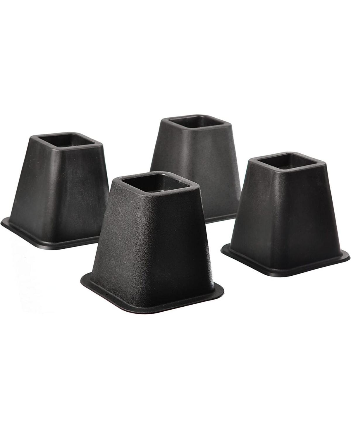 5 to 6-inch Super Quality Bed and Furniture Risers 4-pack in Black - Black
