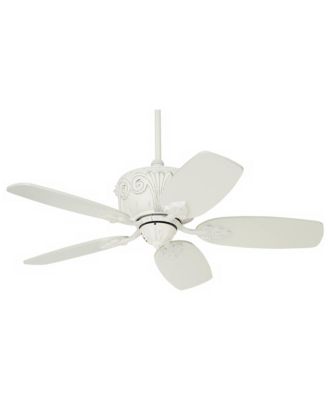 44" Casa Deville Rustic Shabby Chic Country Cottage Indoor Ceiling Fan Vintage-like Antique Rubbed White Five Blade for House Bedroom Living Room Home Kitchen Family Dining Office - Casa Vieja