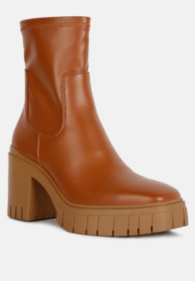 kokum faux leather platform boots