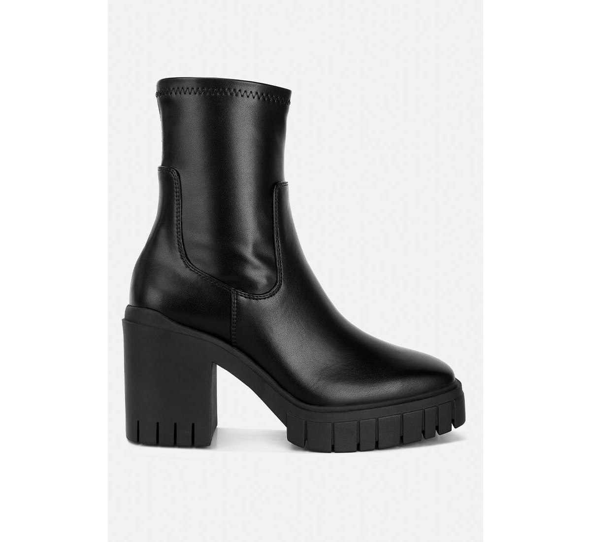 kokum faux leather platform boots - Tan