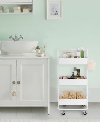 3-Tier Steel Cart with Handle