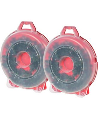 IRIS USA - 24-in Wreath Stoage Box, 2 Pack, Red