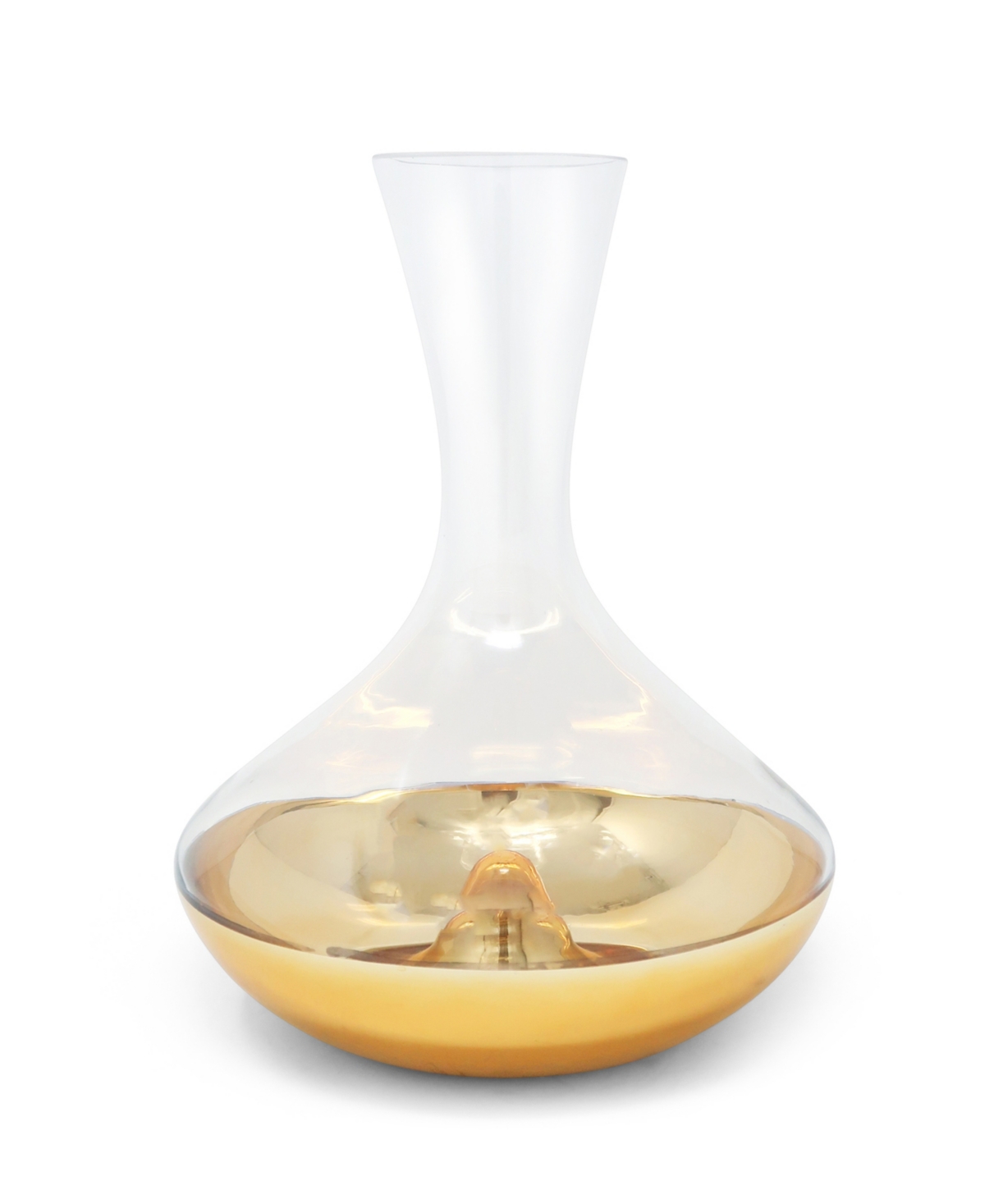 Shop Vivience Bottom Decanter Glasses In Clear,gold