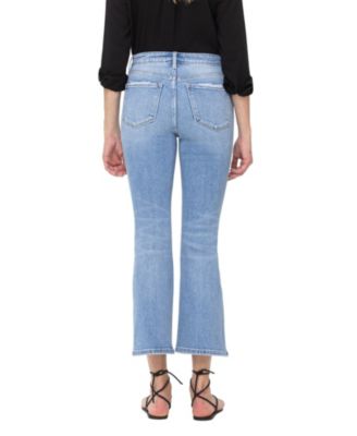 Women's High Rise Cropped Flare Jeans