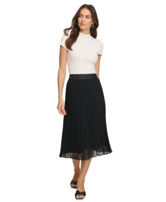 Pleated Midi Skirt