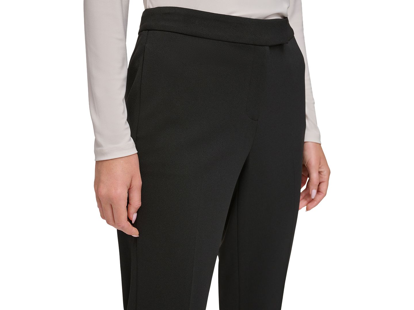 Женские брюки DKNY Essential Slim Leg Ankle, цвет: Чёрный — фото 5