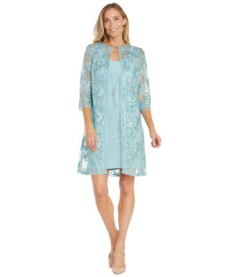 R & M Richards Petite Embroidered Jacket and Dress - Macy's