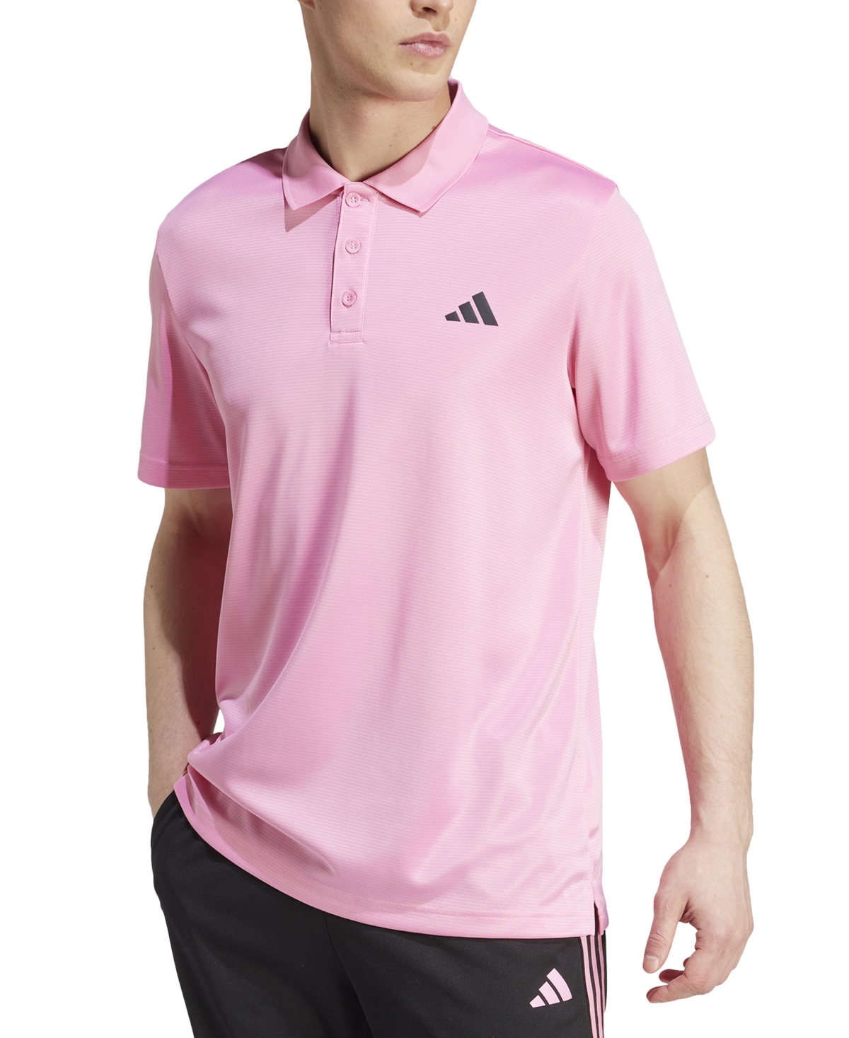 Adidas Originals Men's Essentials Aeroready Training Polo Shirt In Bliss Pink