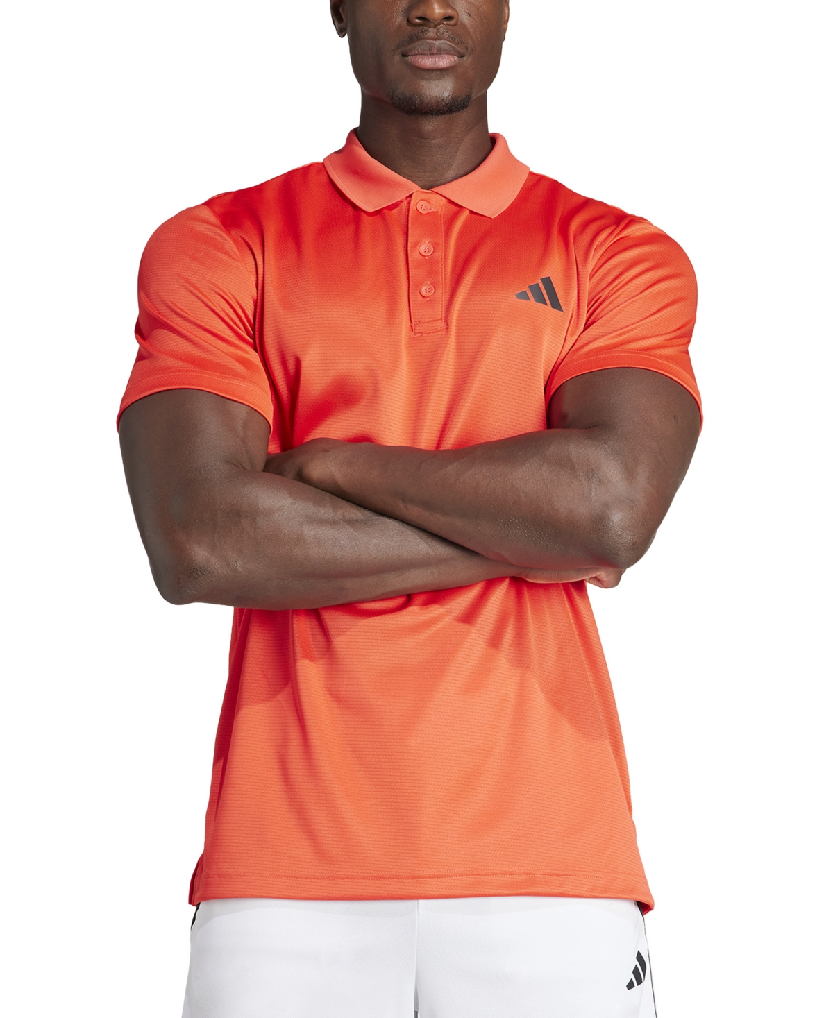 Adidas Originals Men's Essentials Aeroready Training Polo Shirt In Brite Orange Red