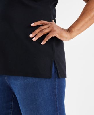 Plus Size Boat-Neck Knit Tank Top