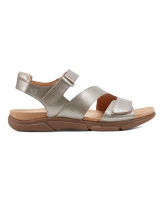 Mavey Strappy Leather Open Toe Flat Sandals